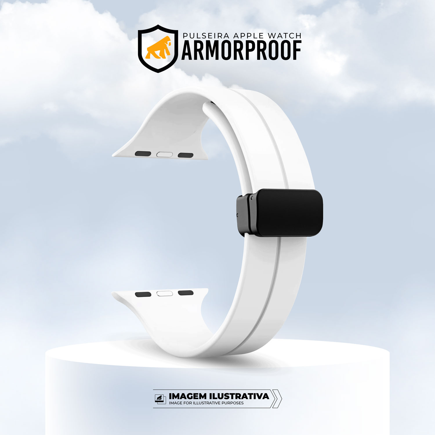 Pulseira para Apple Watch 42 / 44 / 45 / 49MM - Armorproof - Branca - Gshield