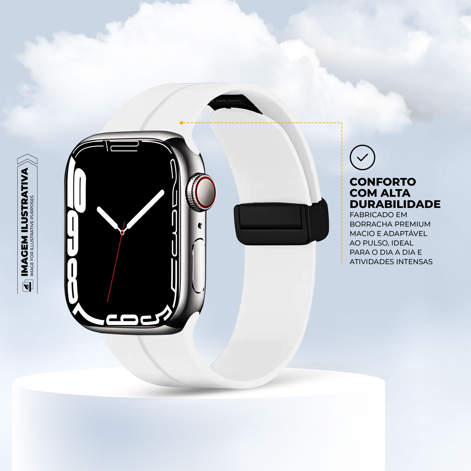 Pulseira para Apple Watch 42 / 44 / 45 / 49MM - Armorproof - Branca - Gshield