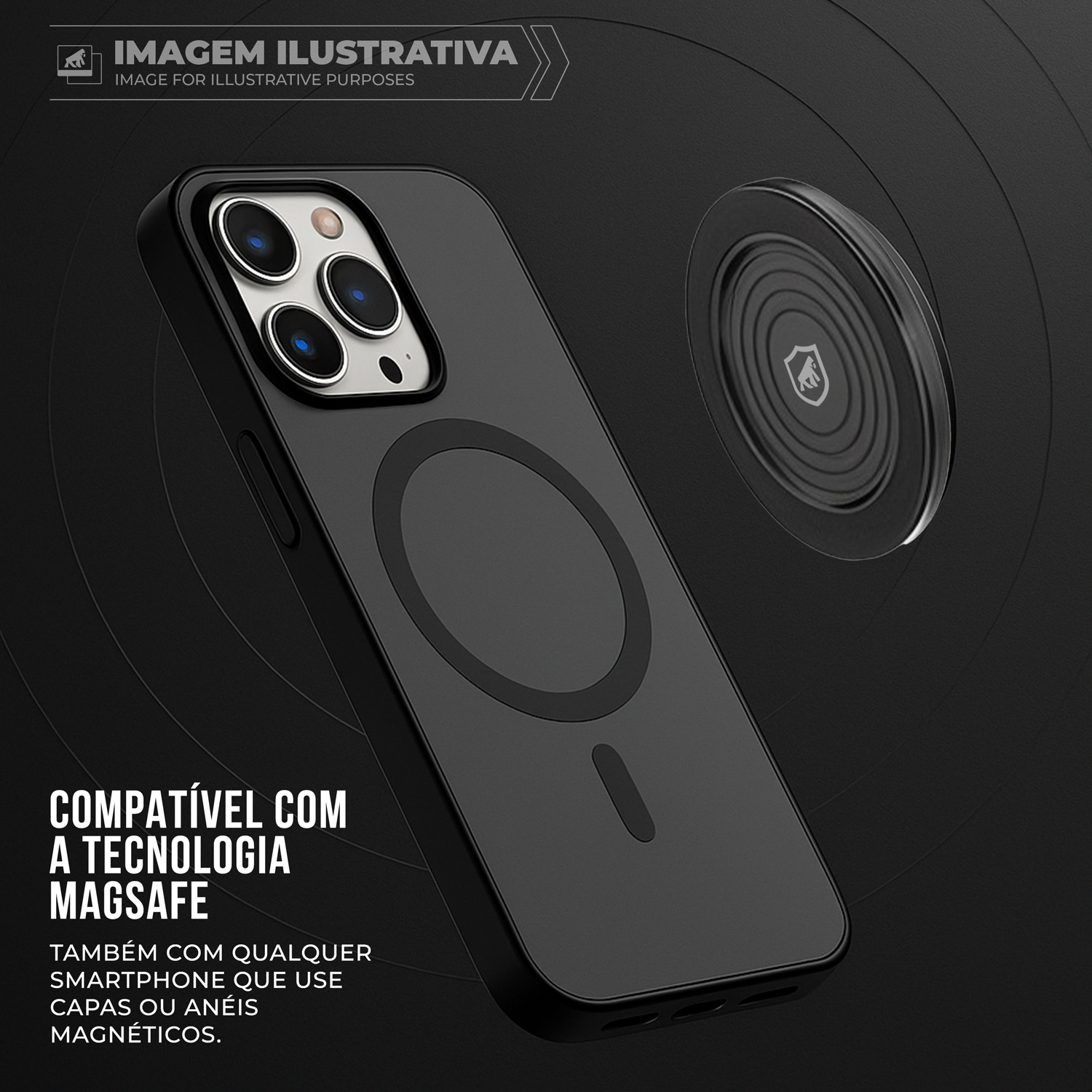 Espelho Magnético de Selfie para Câmera Traseira de Celular compatível com Magsafe - SnapView - Gshield - foto 6