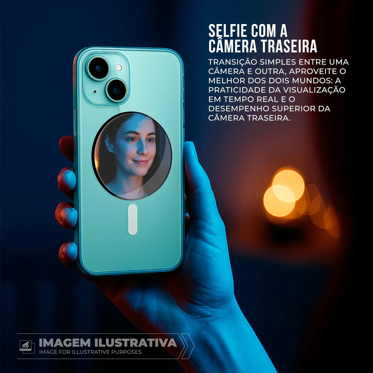 Espelho Magnético de Selfie para Câmera Traseira de Celular compatível com Magsafe - SnapView - Gshield - foto 5