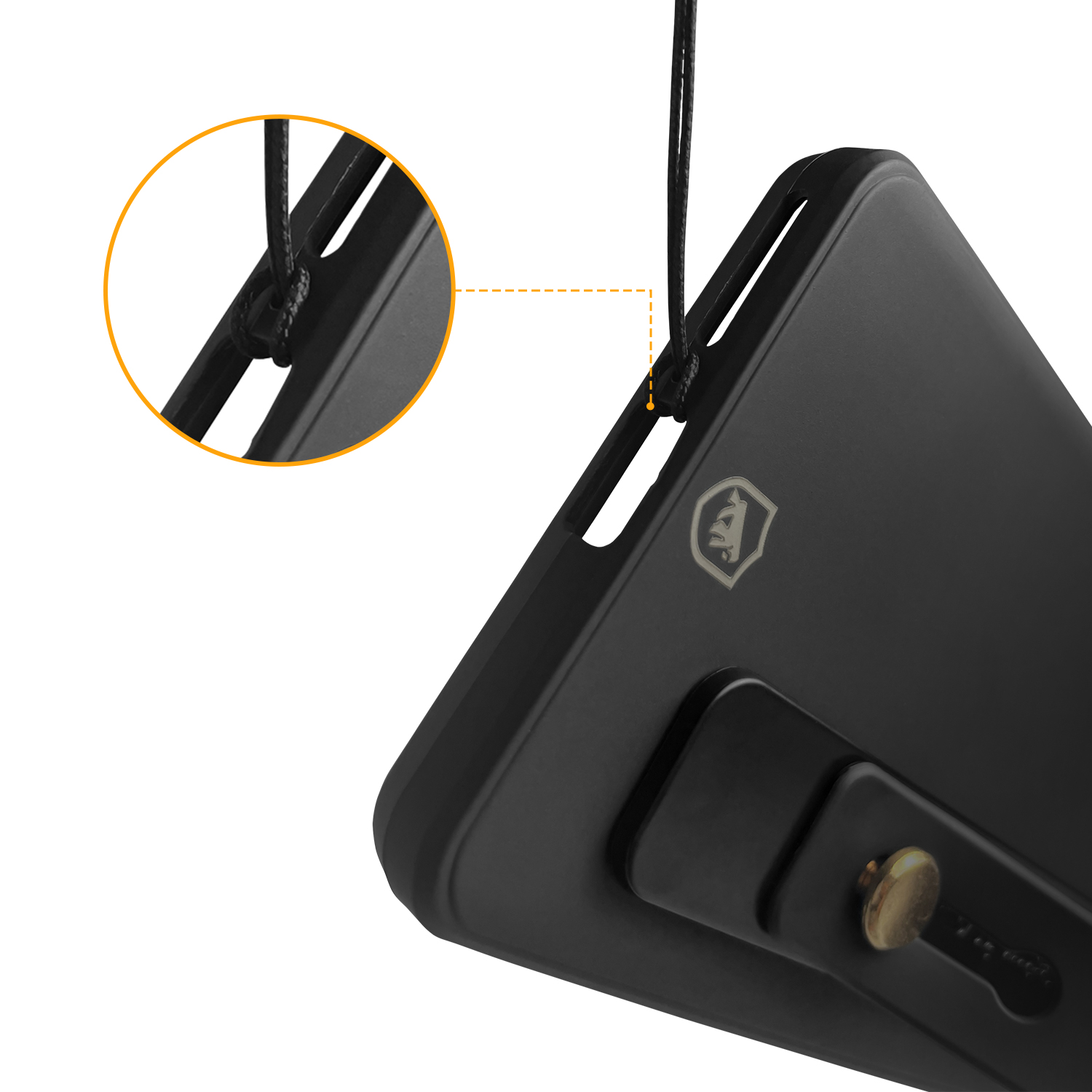 Kit Capa Silicon Veloz para Samsung Galaxy A05 + Ring Socket + Cordão - Preto - Gshield
