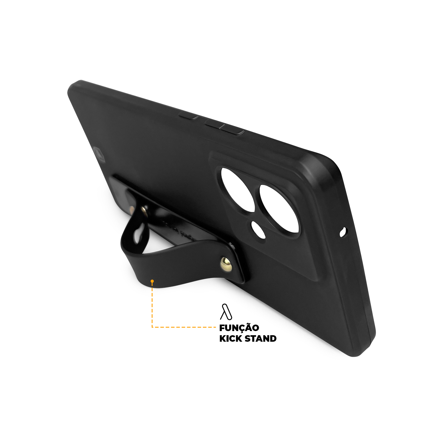 Kit Capa Silicon Veloz para Samsung Galaxy A25 5g + Ring Socket + Cordão - Preto - Gshield - foto 8