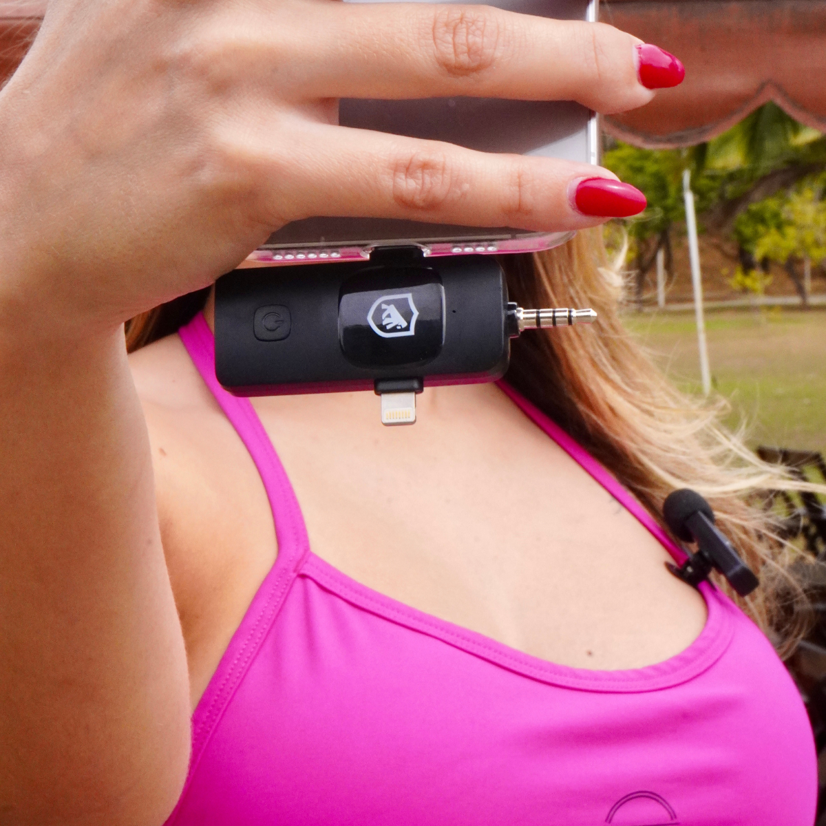 Microfone de Lapela 3 em 1 - Tipo C / Lightning / P3 - Flex - Gshield - foto 8