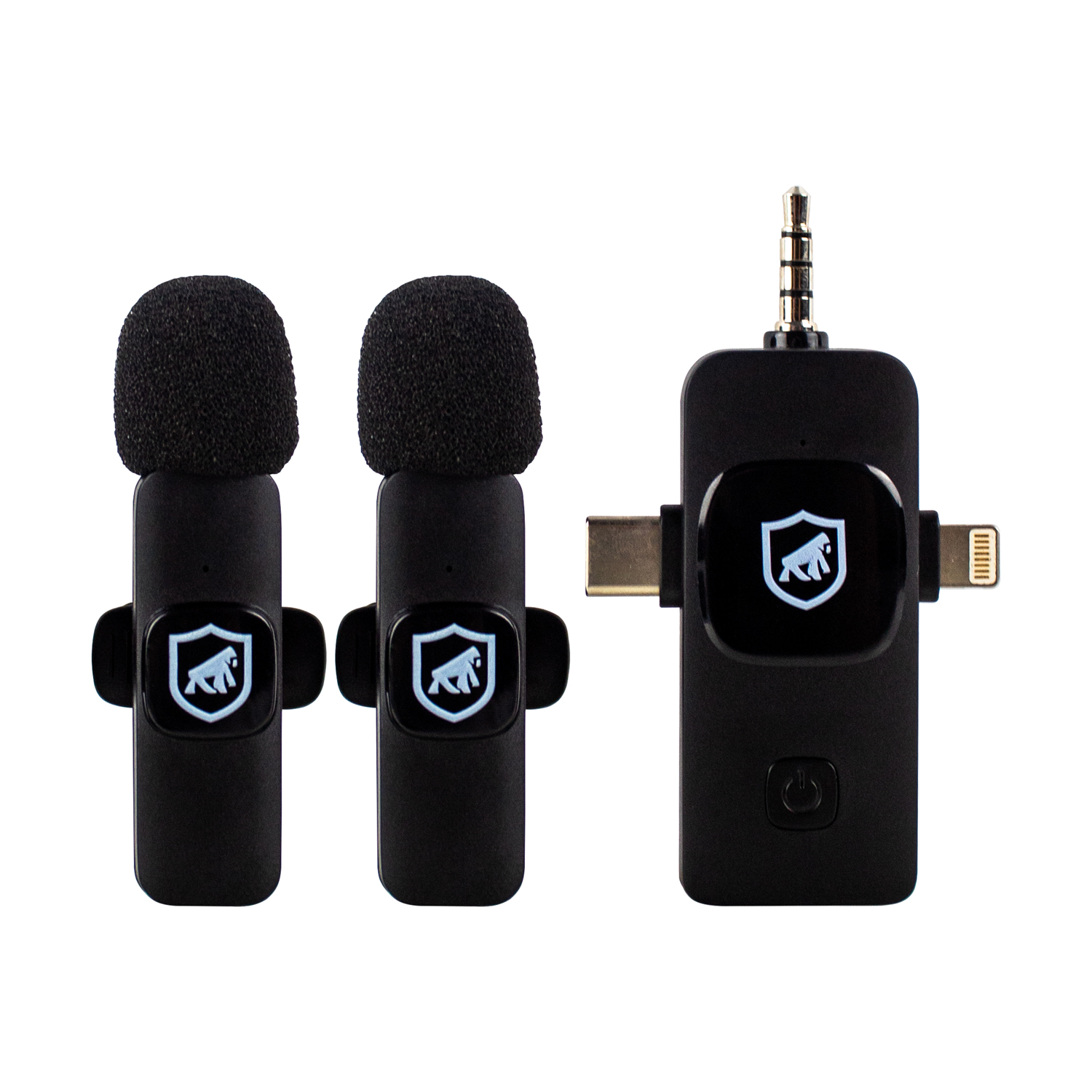 Microfone de Lapela 3 em 1 - Tipo C / Lightning / P3 - Flex - Gshield