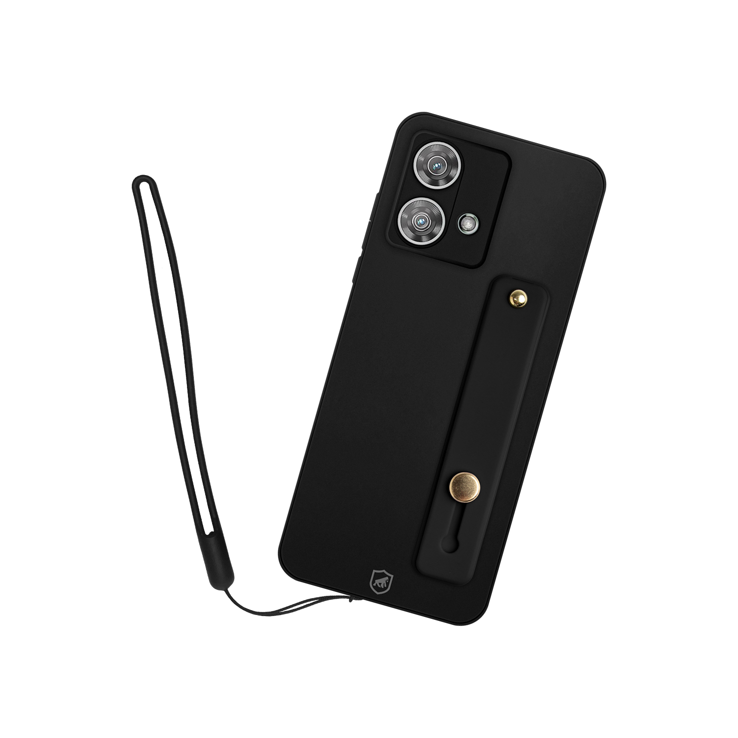 Kit Capa Silicon Veloz para Motorola Moto Edge 40 + Ring Socket + Cordão - Preto - Gshield