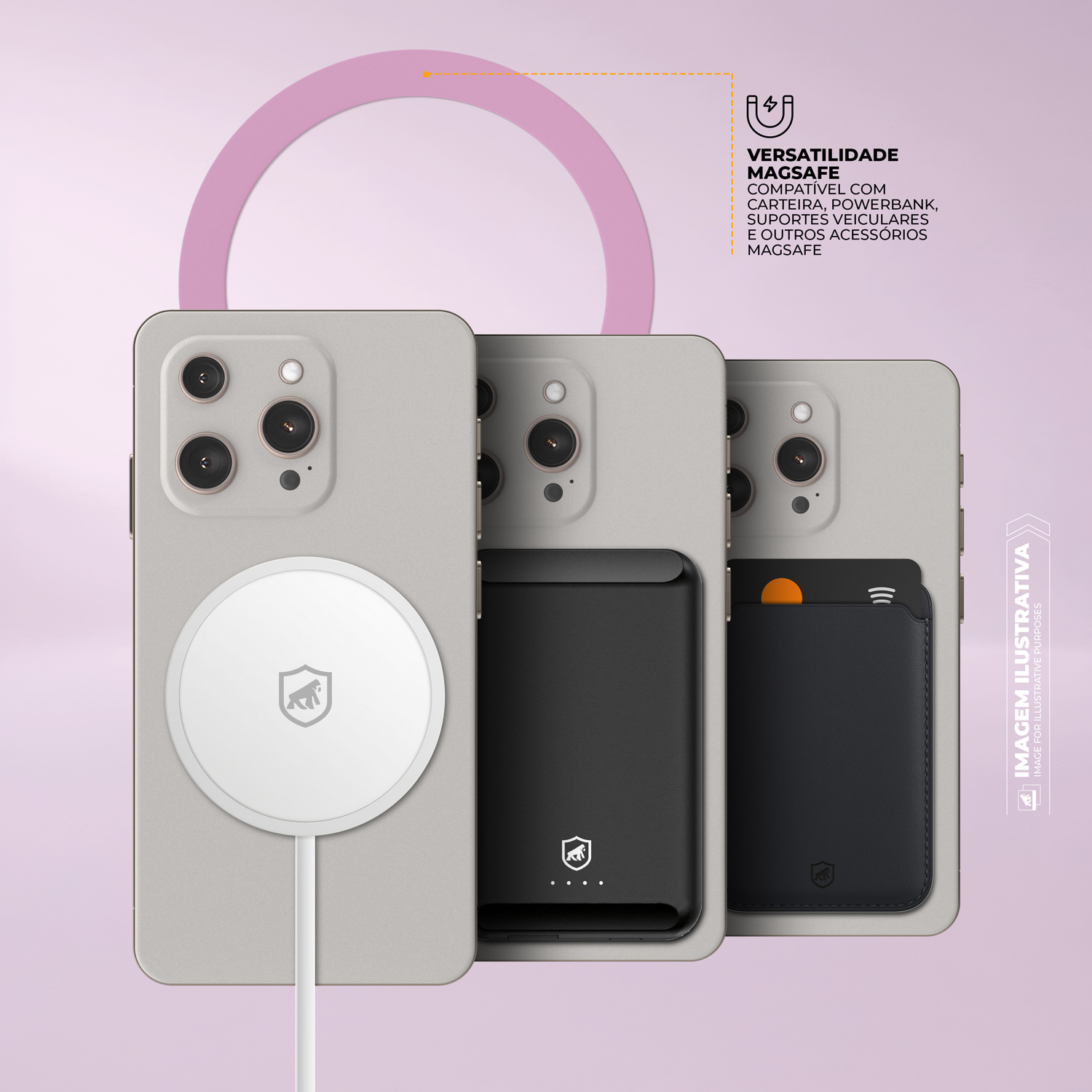 Anel Magsafe - Rosa - Gshield