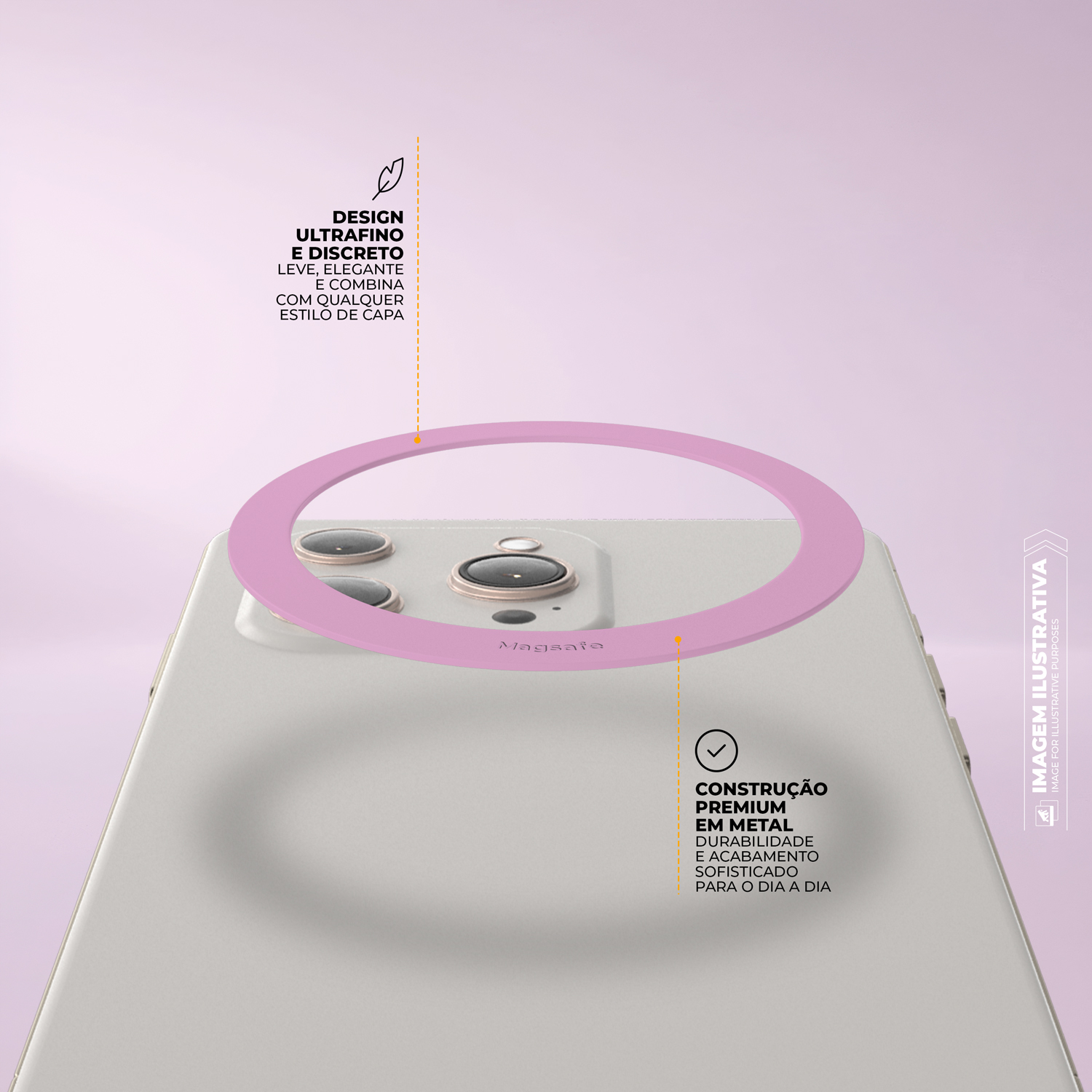 Anel Magsafe - Rosa - Gshield