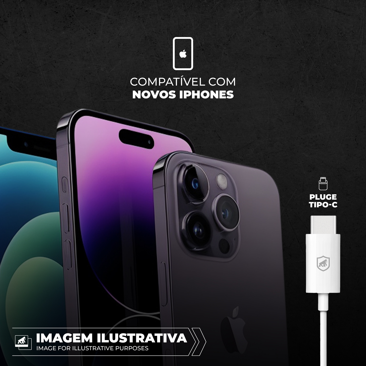 Fone de ouvido bluetooth GPro Air - Com Pop-up Connection + Fone de Ouvido Tipo C Dual Air - Gshield