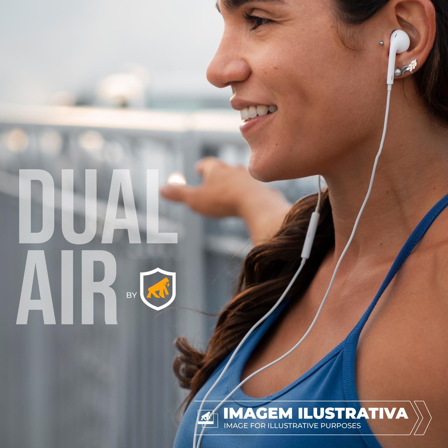 Fone de ouvido bluetooth GPro Air - Com Pop-up Connection + Fone de Ouvido Tipo C Dual Air - Gshield