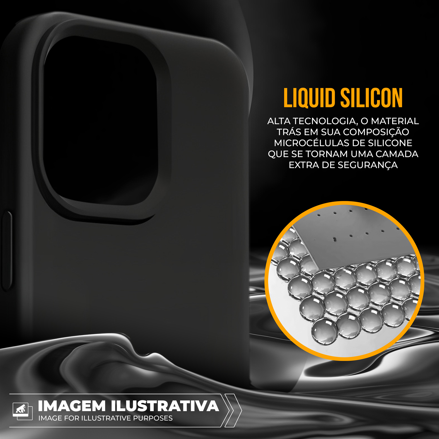 Kit Capa Silicon Premium e Película Hydrogel HD para iPhone 16 - Gshield