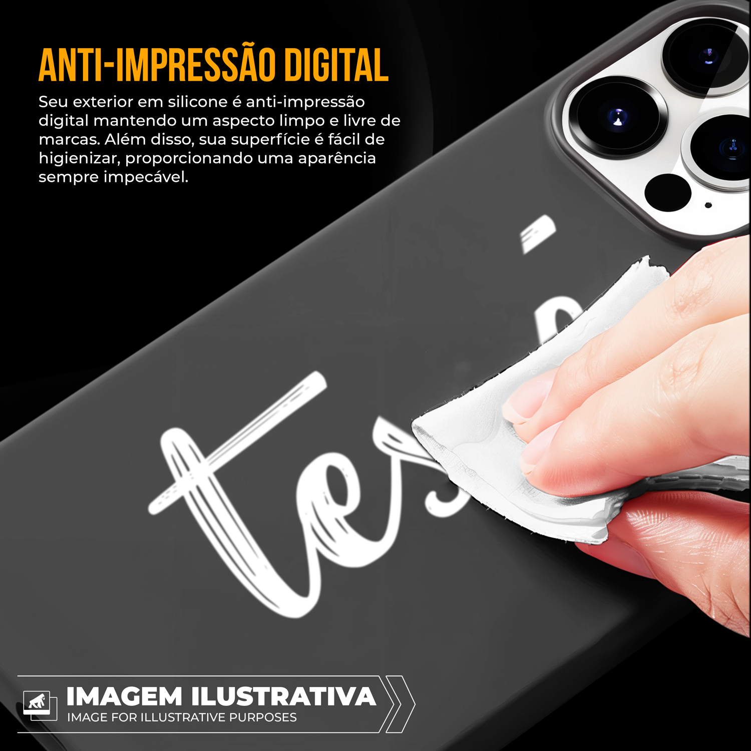 Kit Capa Silicon Premium e Película Hydrogel HD para iPhone 16 - Gshield