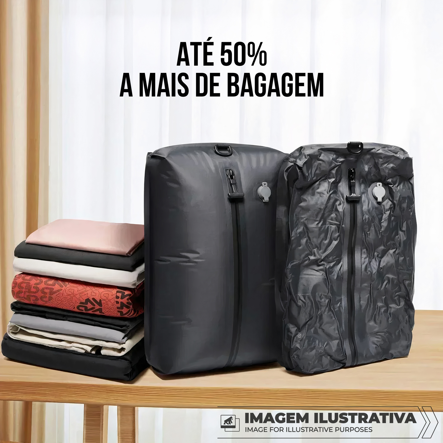 Saco à Vácuo para Viagem à Prova d’Água com Vedação Hermética - Grande - Safe Bag - Gshield - foto 7