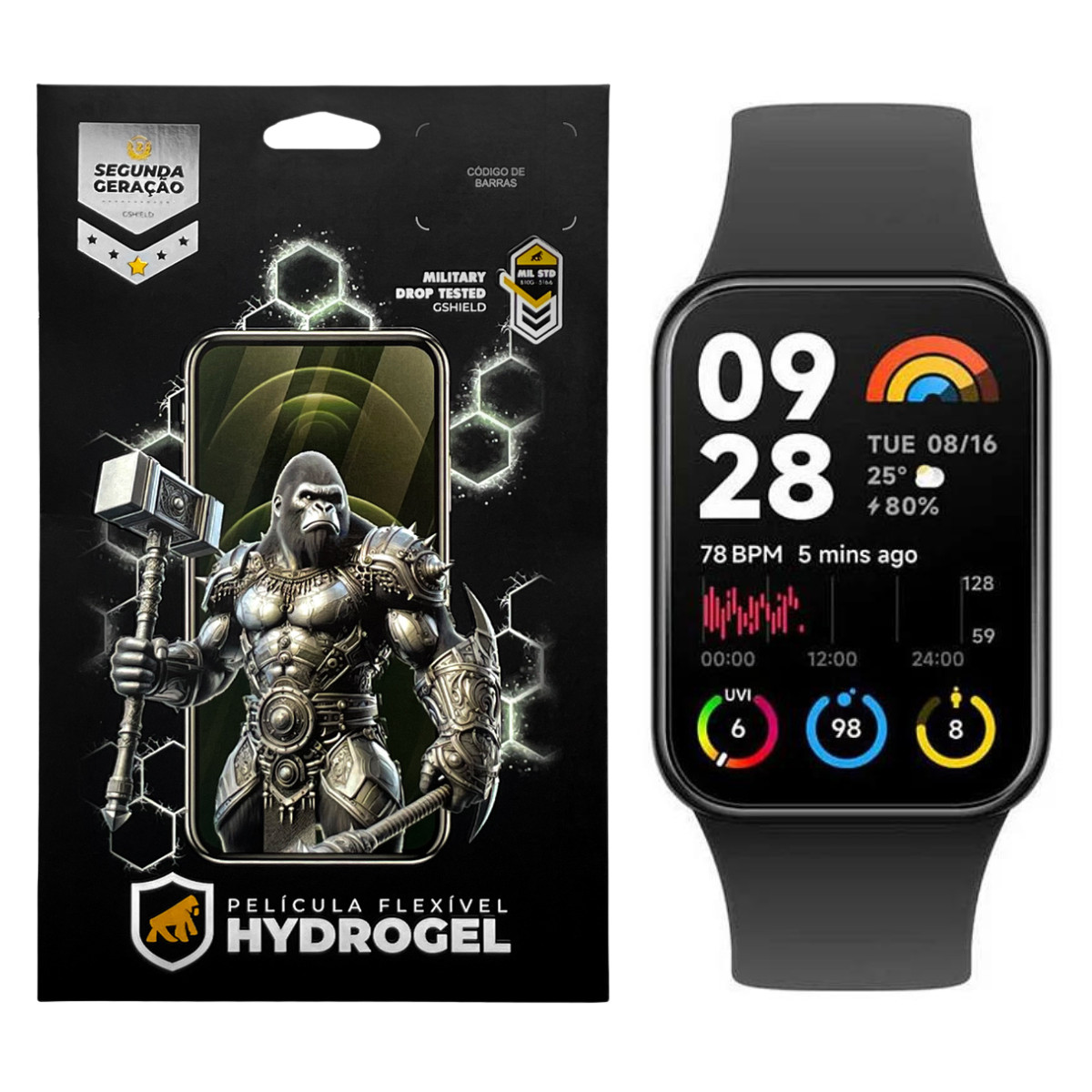Película para Xiaomi Smart Band 8 Pro - Hydrogel HD 6 Unidades - Gshield
