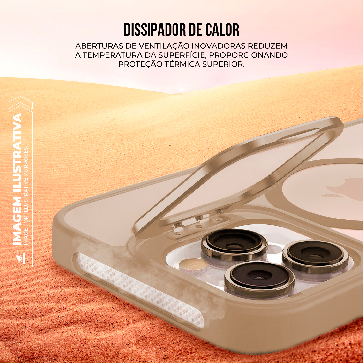 Capa para iPhone 16 - MagSafe Titanium Desert - Gshield