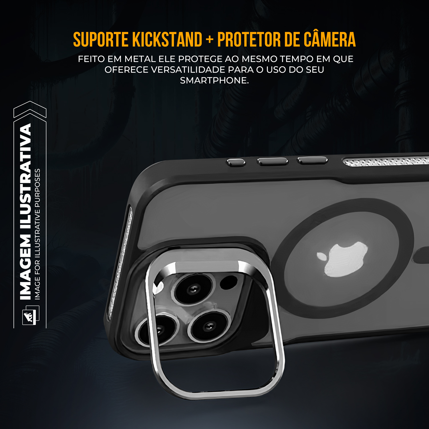 Capa para iPhone 16 - MagSafe Venom - Preta - Gshield