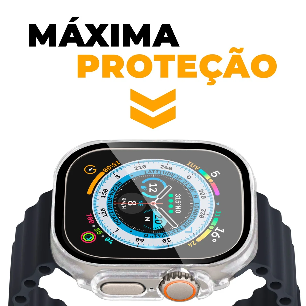 Case para Apple Watch 46MM (Series 10/11) Transparente - Armor - acompanha película integrada na case - Gshield