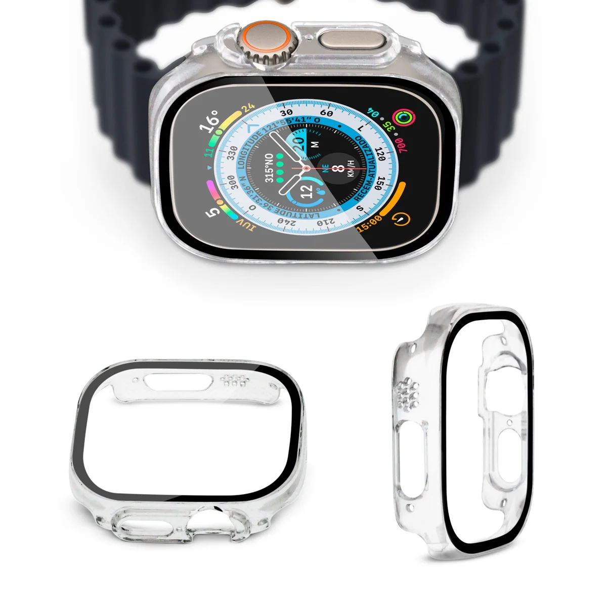 Case para Apple Watch 46MM (Series 10/11) Transparente - Armor - acompanha película integrada na case - Gshield