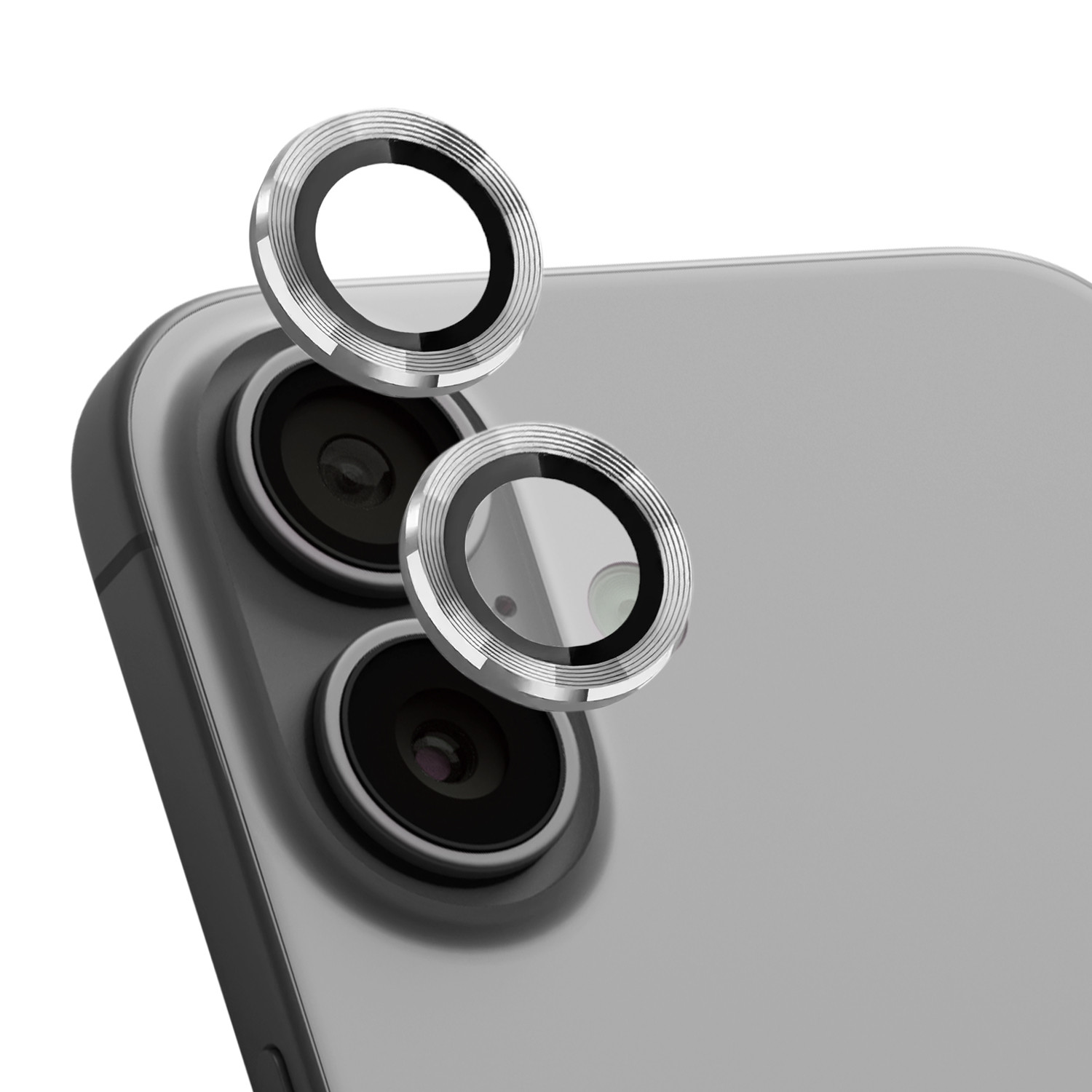 Protetor de Lente para iPhone 16 Plus - One Armor - Frame para câmera - Prata - Gshield