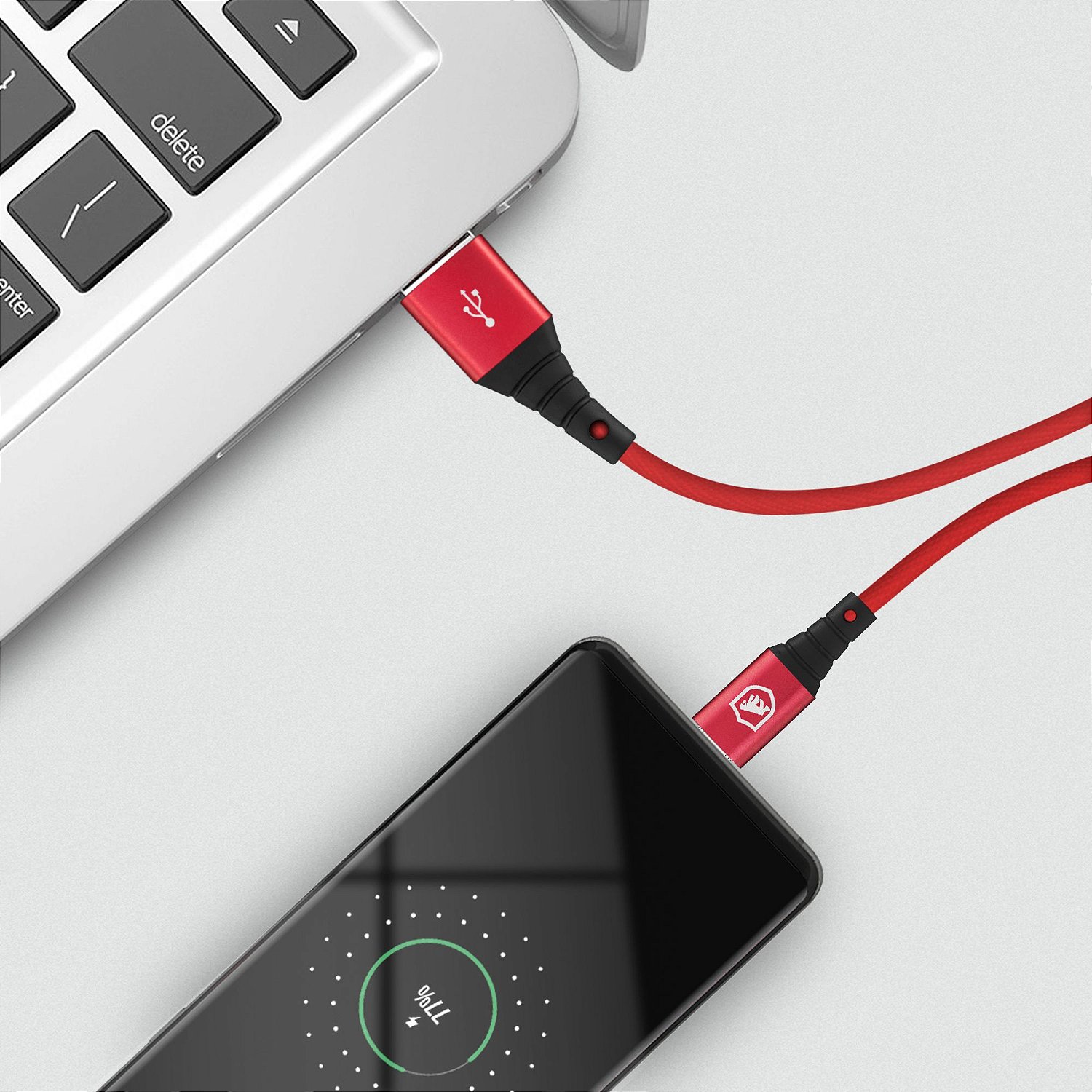 Cabo Tech Proof Vermelho Micro USB V8 (1,2m) - Gshield