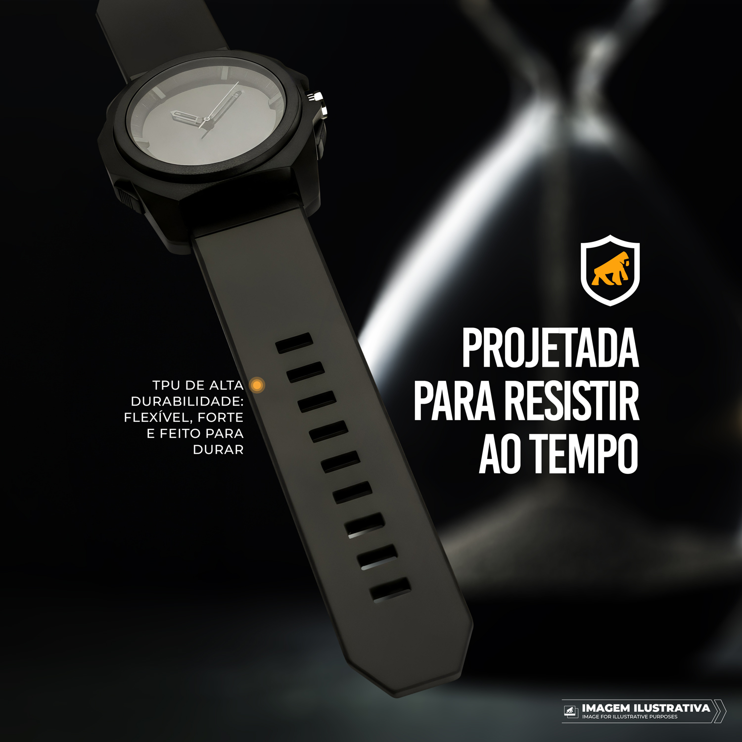 Relógio Analógico e Digital à Prova d’Água com Alarme, Cronômetro e regressivo - Survivor - Gshield - foto 4
