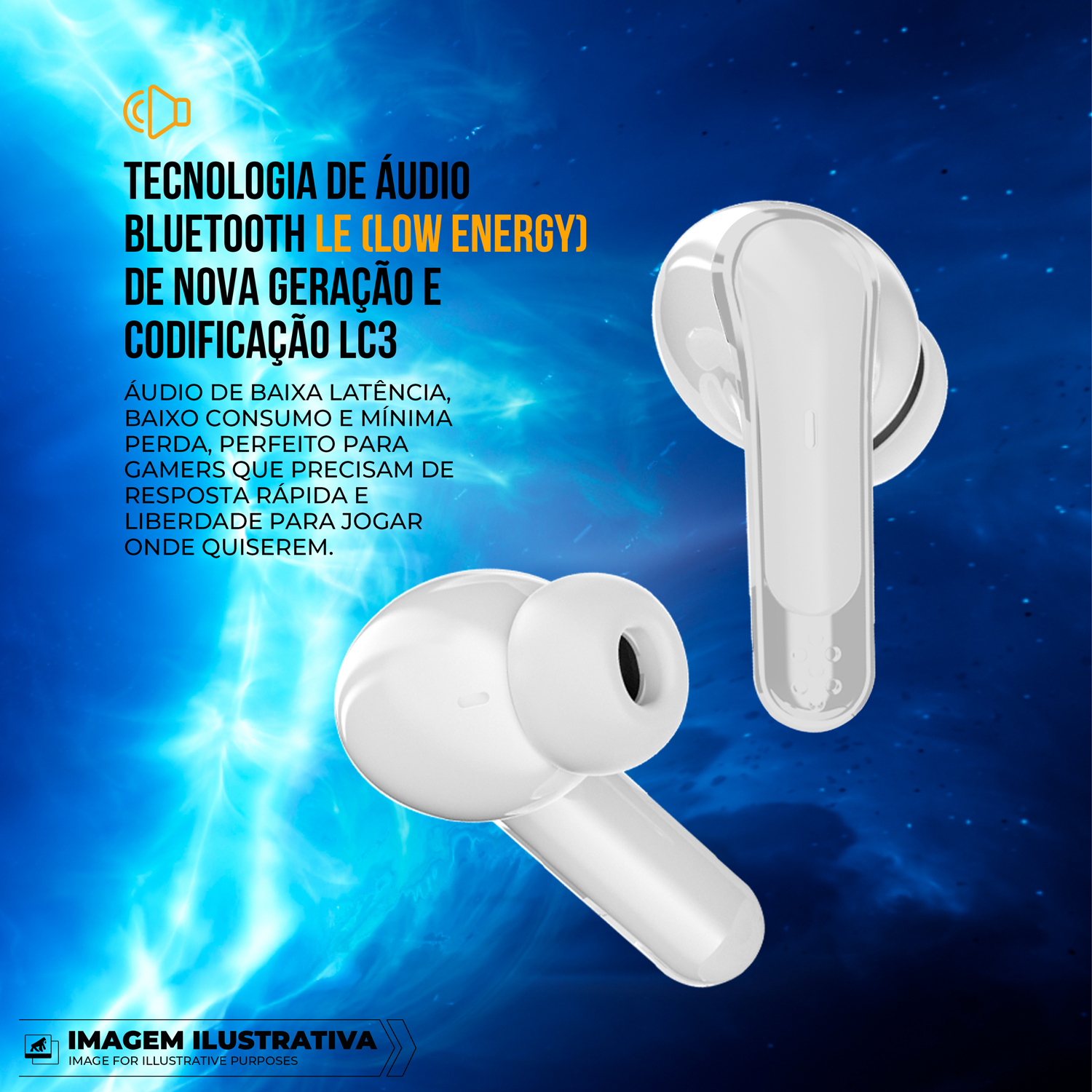 Earbuds Fone de Ouvido Bluetooth 5.4 com ANC, Baixa Latência e Adaptador USB-C 2.4G - Hybrid - Gshield - foto 5