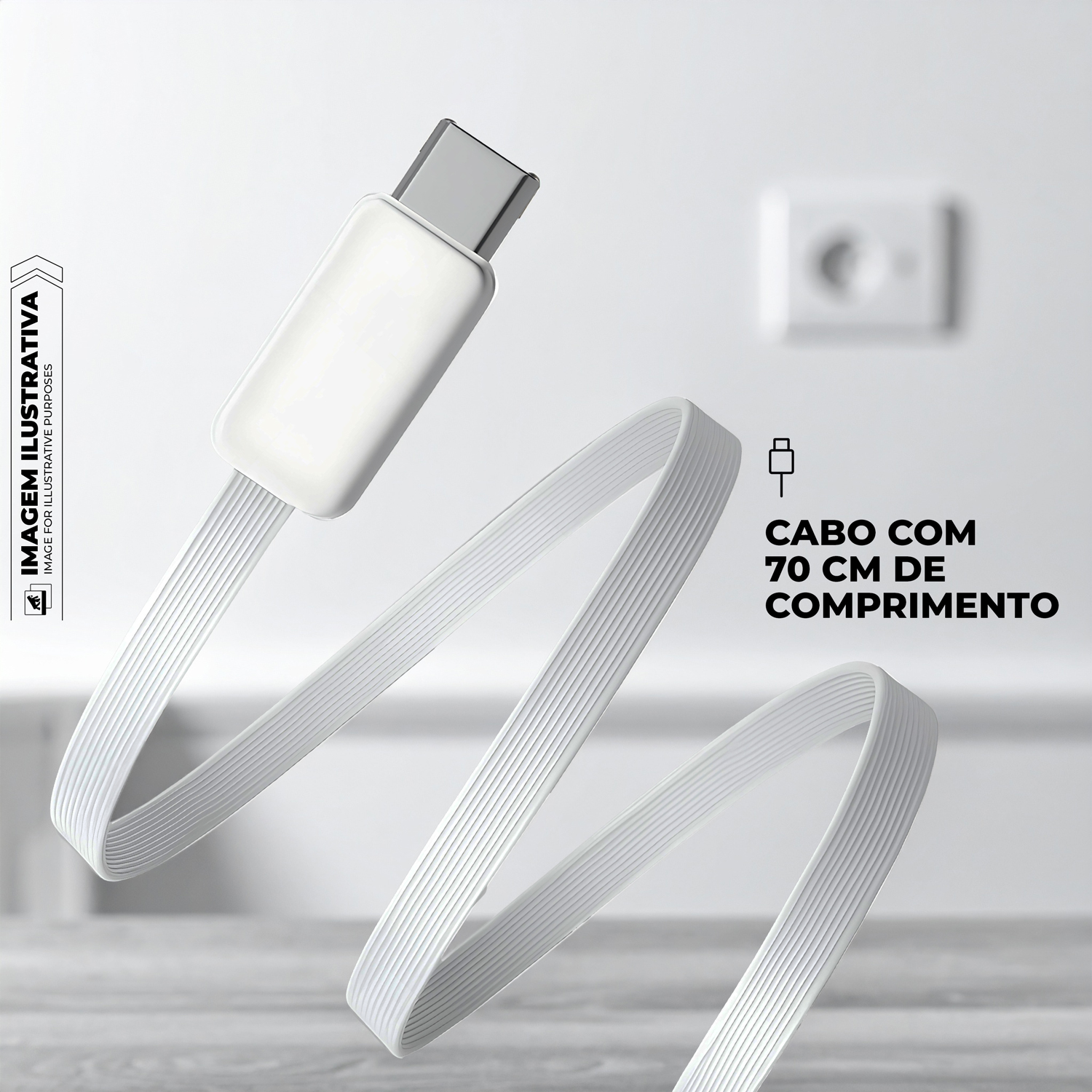 Carregador de Parede Turbo 35W com Cabo Retrátil Tipo C + 1 Entrada USB-A + 1 Entrada USB-C - Raptor - Gshield