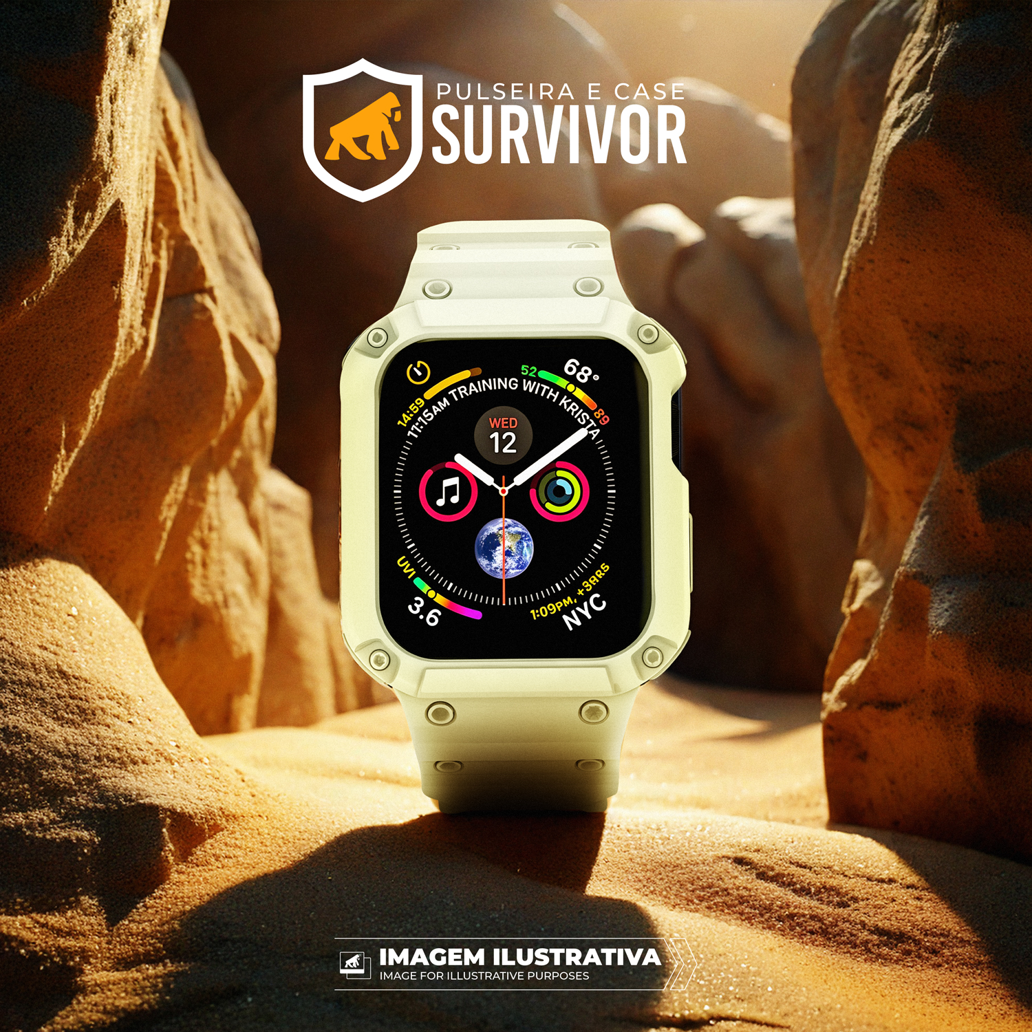 Pulseira Para Apple Watch 42 / 44 / 45 / 46 / 49 MM - Survivor - Gshield