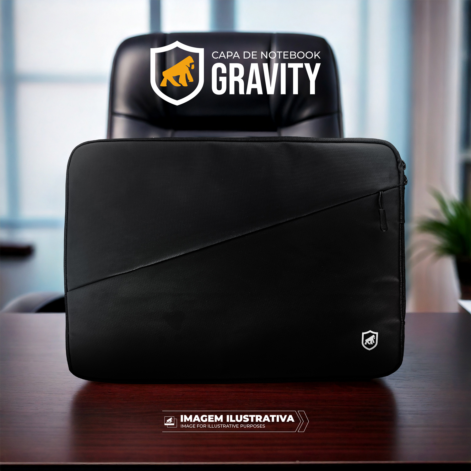 Capa para Notebook de 15,6" a 16" - Gravity Preta - Gshield