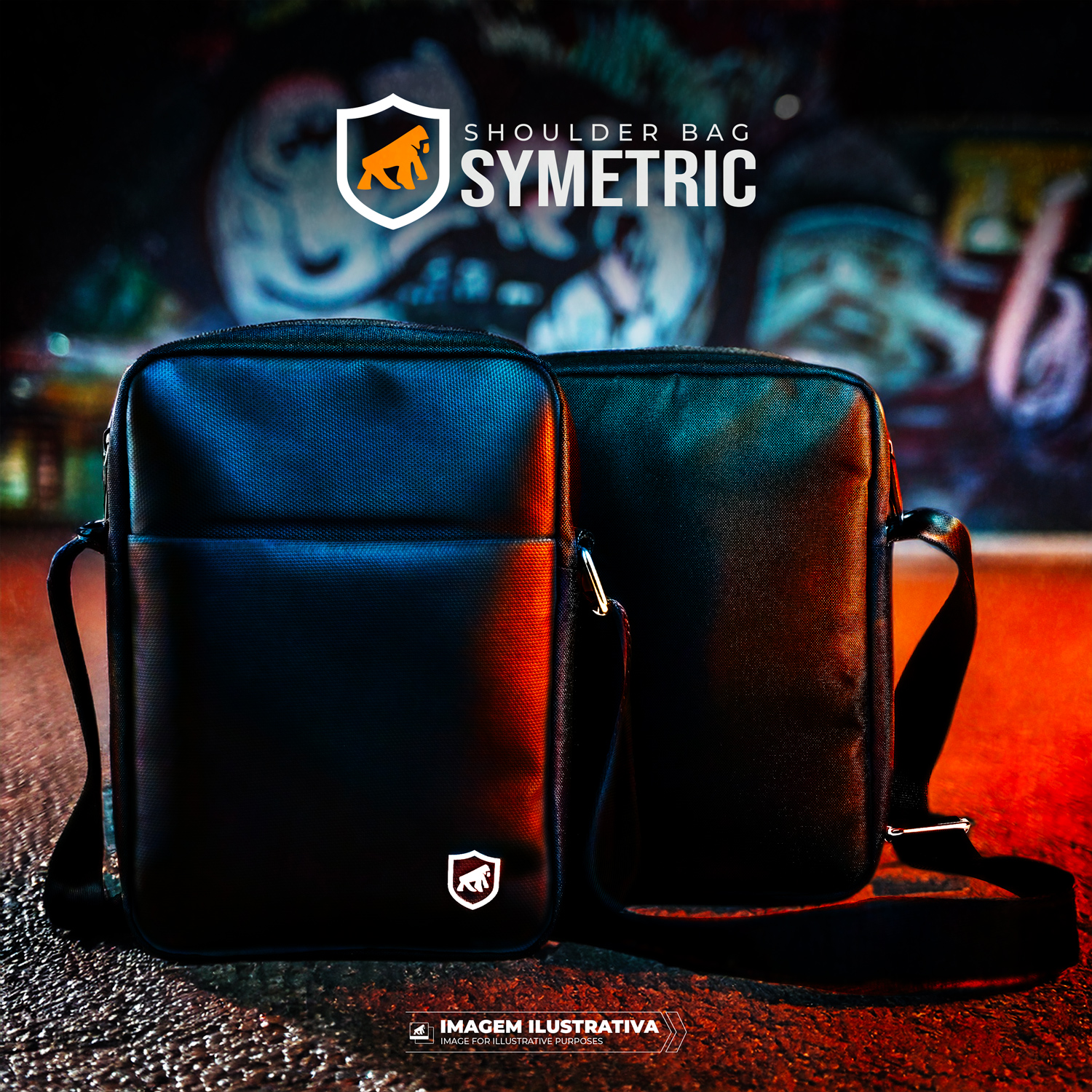 Shoulder Bag Transversal | Bolsa Compacta Unissex Antifurto - Symetric - Gshield - foto 6