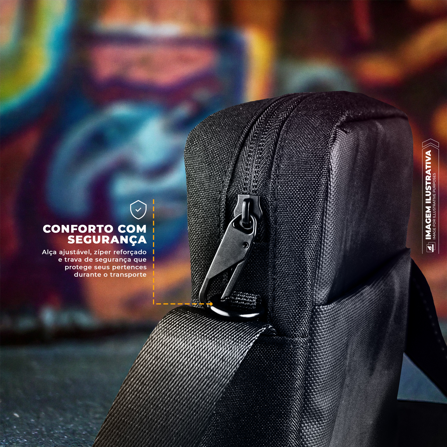 Shoulder Bag Transversal | Bolsa Compacta Unissex Antifurto - Symetric - Gshield - foto 5