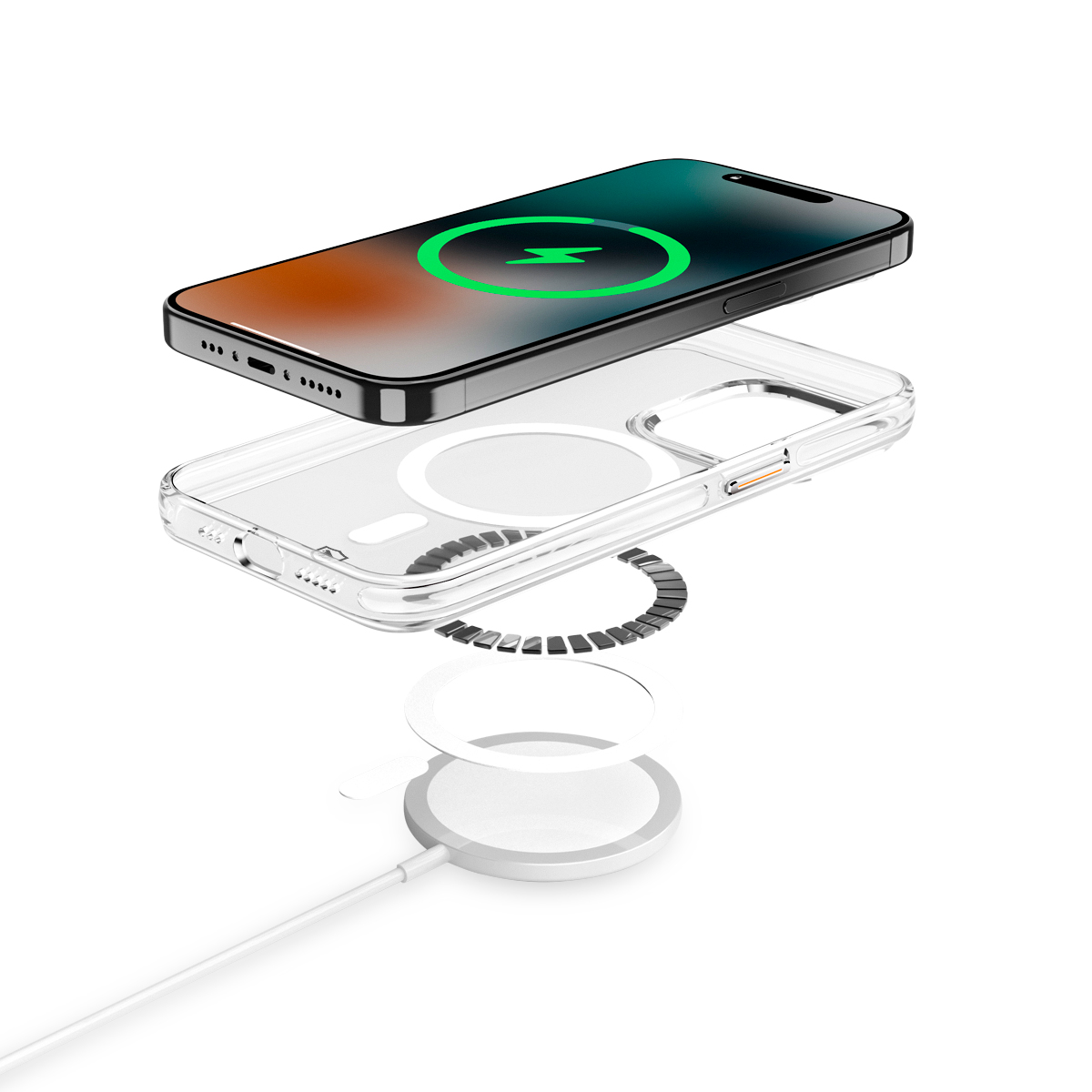 Capa para iPhone - MagSafe Crystal Armor - NÃO AMARELA - Gshield