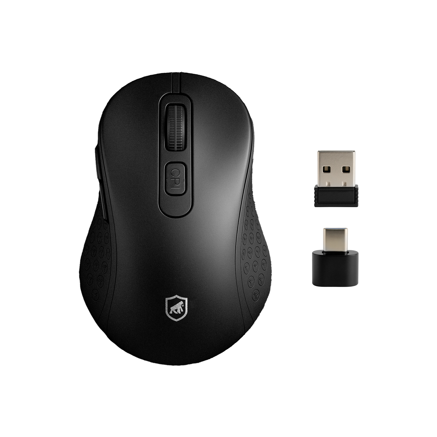 Mouse sem Fio USB-A com Adaptador Tipo C - Hybrid - Gshield