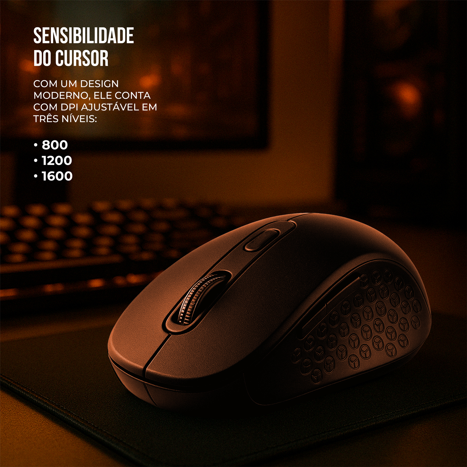 Mouse sem Fio USB-A com Adaptador Tipo C - Hybrid - Gshield - foto 2