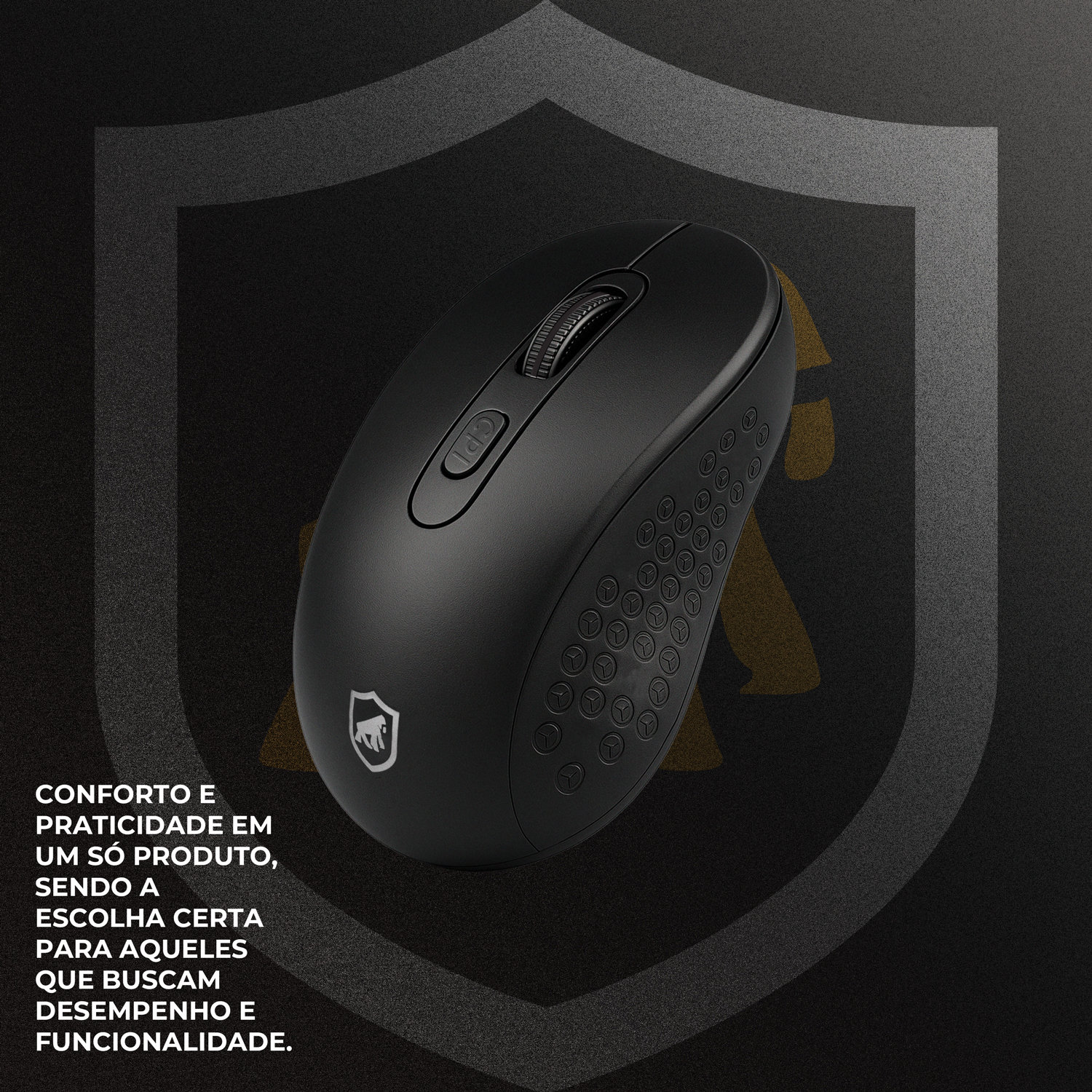 Mouse sem Fio USB-A com Adaptador Tipo C - Hybrid - Gshield - foto 5