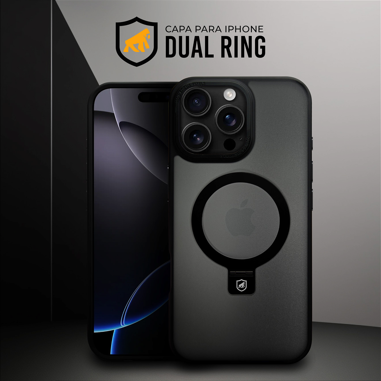 Capa para iPhone - Dual Ring - Gshield