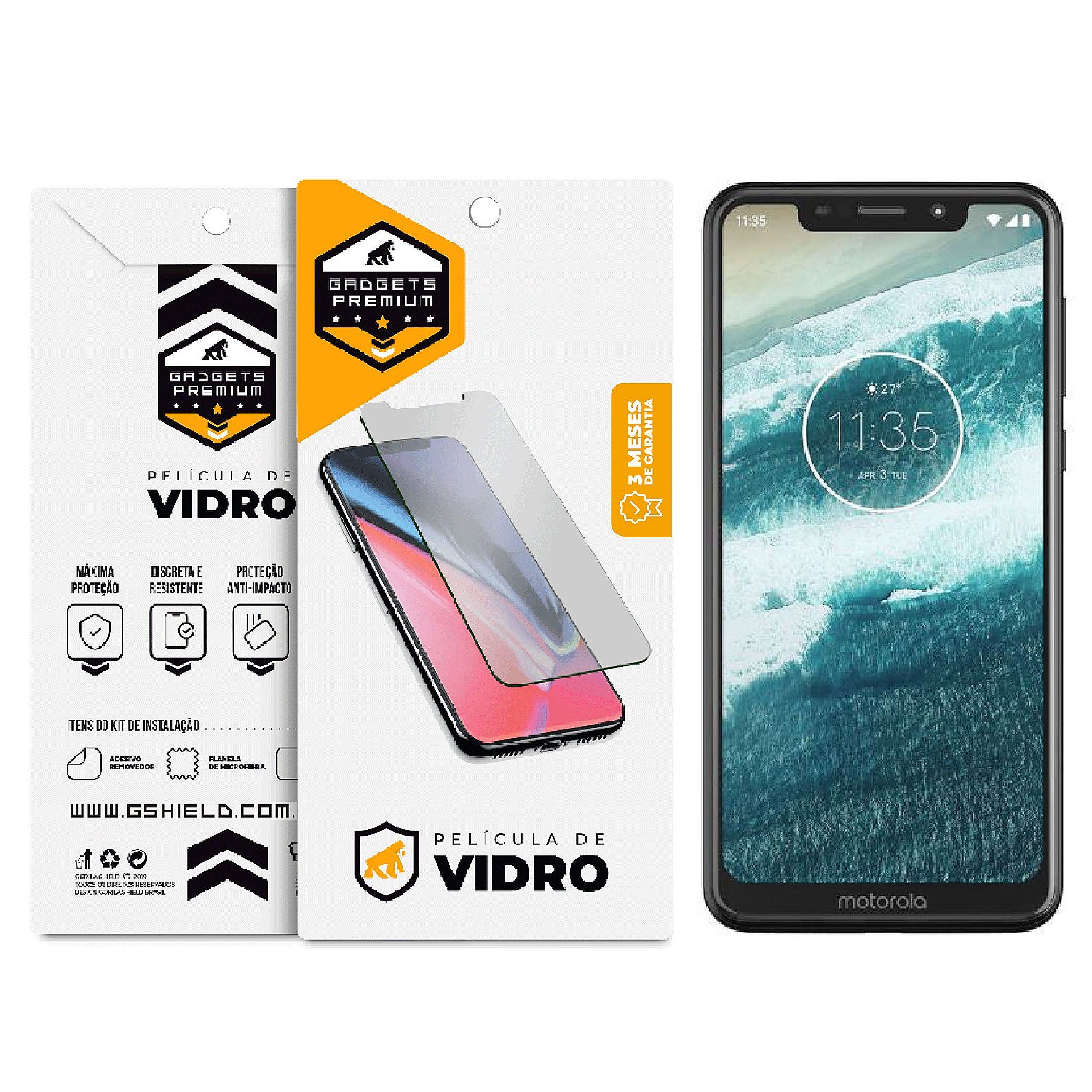 Película para Motorola One - Vidro Dupla - Gshield