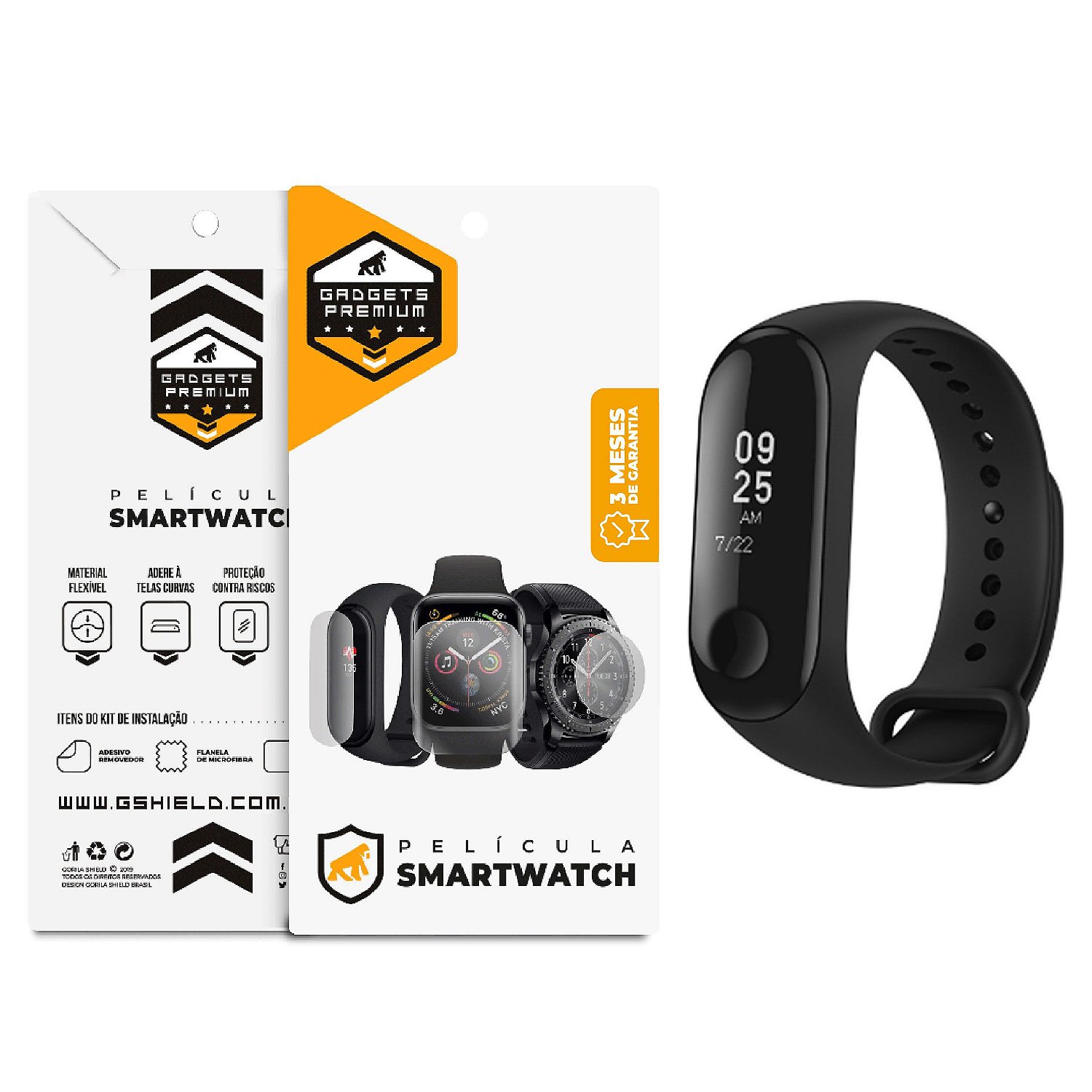 Película para Relógio Xiaomi Mi Band 3 - Nano Gel Dupla - Gshield