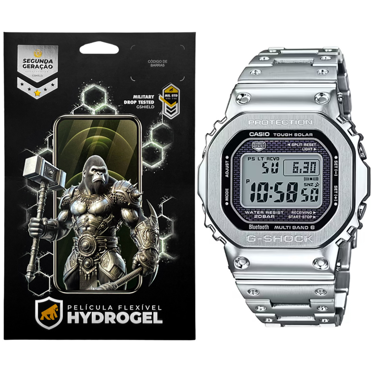 Película para Casio G-Shock GMW-B5000 - Hydrogel HD 6 Unidades - Gshield