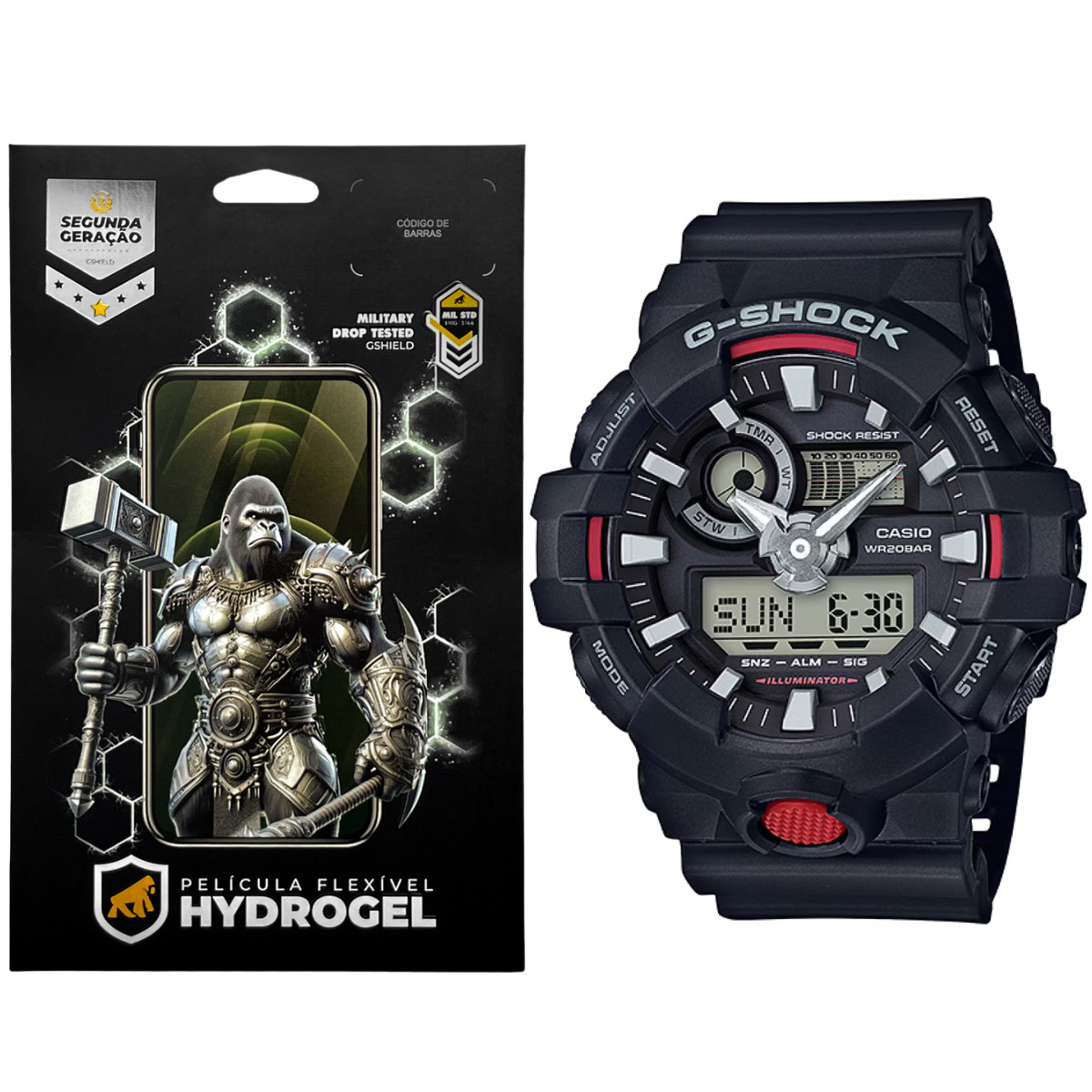 Película para Casio G-Shock GA-700BY - Hydrogel HD 6 Unidades - Gshield