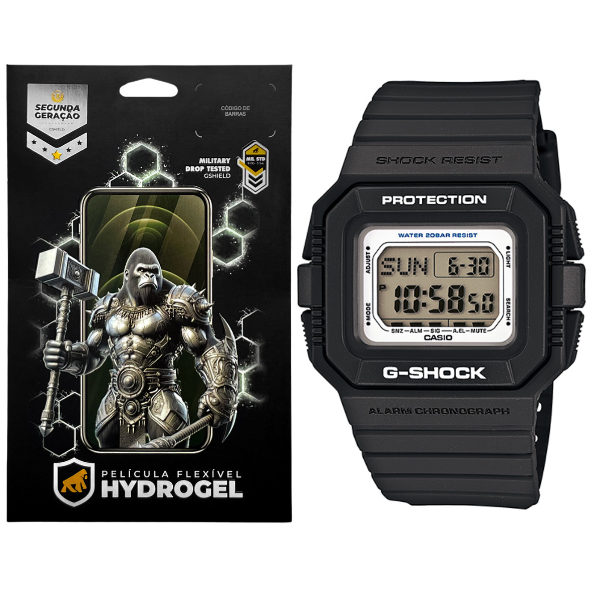 Película para Casio DW-D5500MR - Hydrogel HD 6 Unidades - Gshield