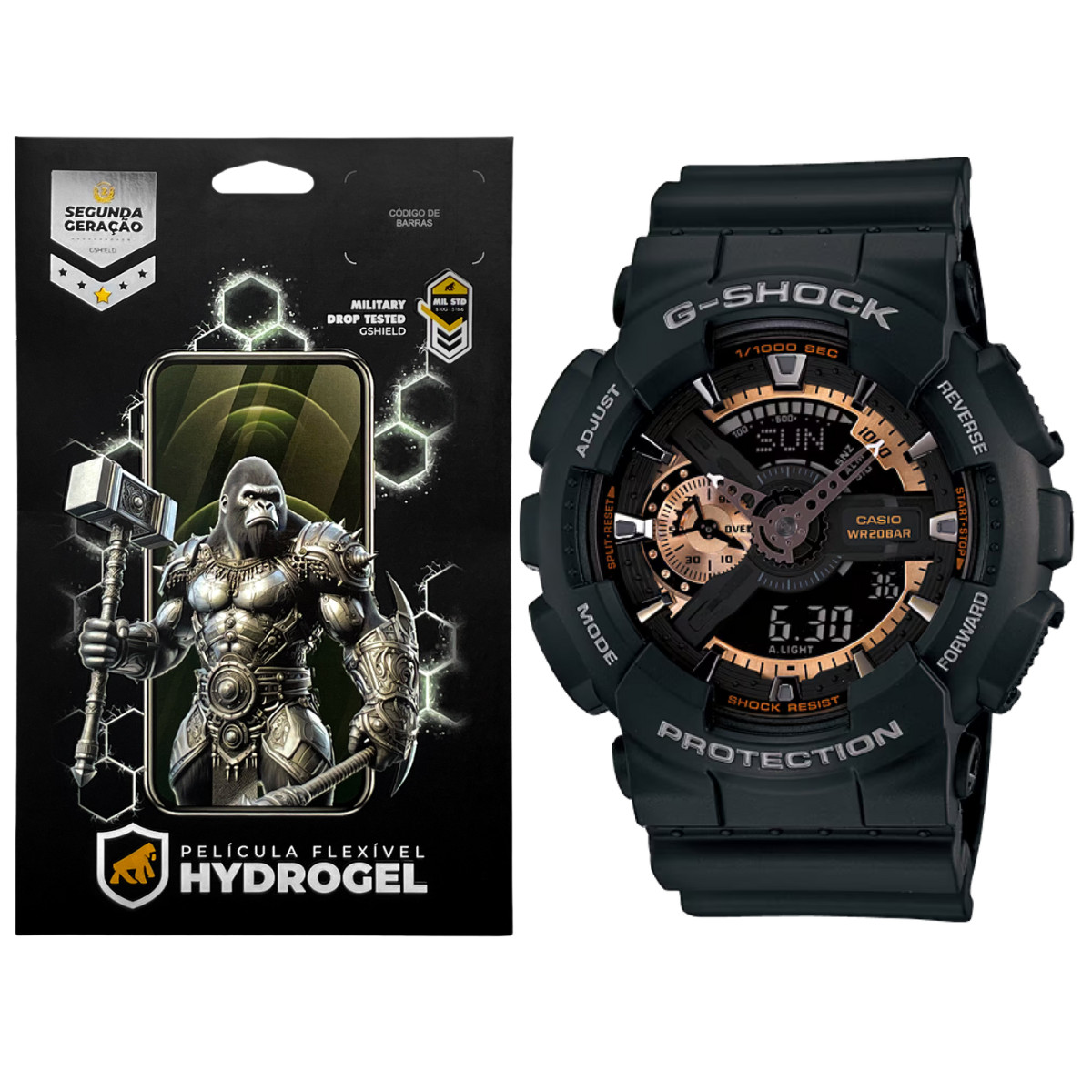 Película para Casio GA-110RG - Hydrogel HD 6 Unidades - Gshield