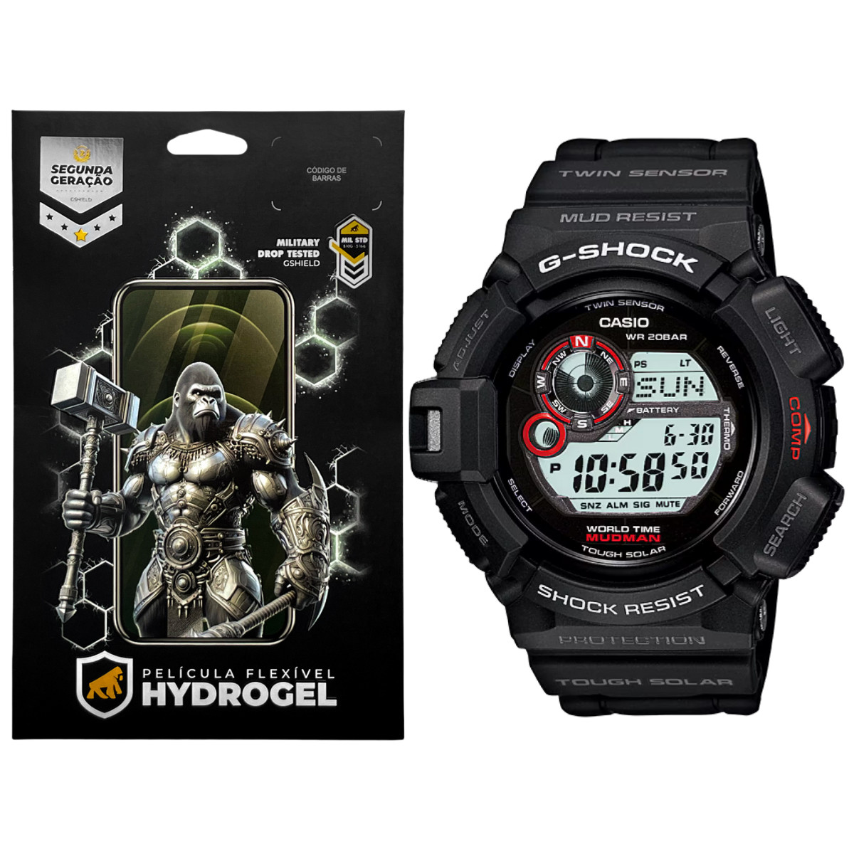 Película para Casio GW-9300 - Hydrogel HD 6 Unidades - Gshield
