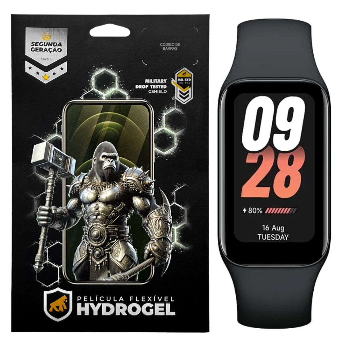 Película para Xiaomi Mi Band 8 Active - Hydrogel HD 6 Unidades - Gshield
