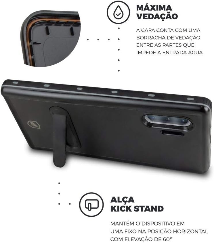 Capa à Prova D'Água Nautical Preta - APPLE / SAMSUNG - Gshield - foto 7