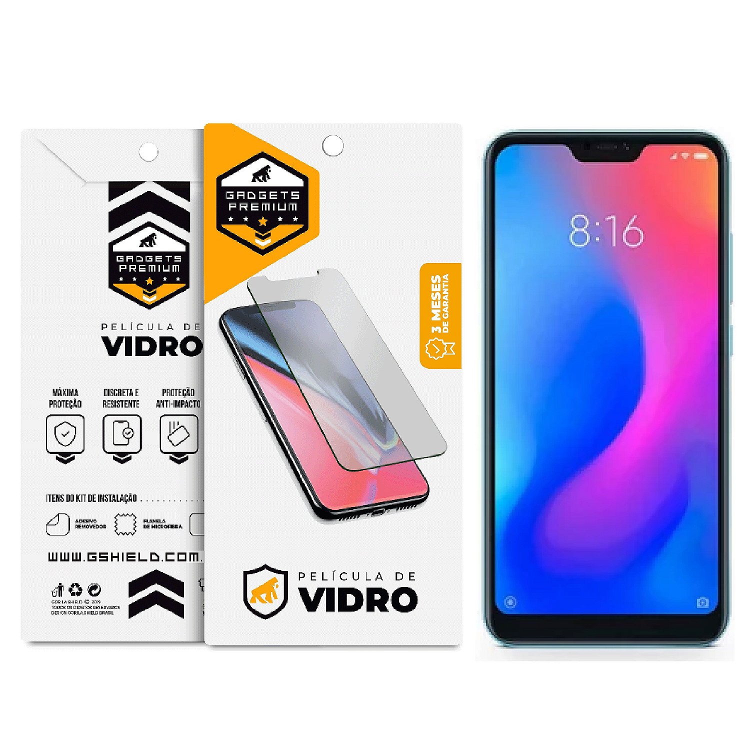 Película para Xiaomi Redmi Note 6 Pro - Vidro Dupla - Gshield