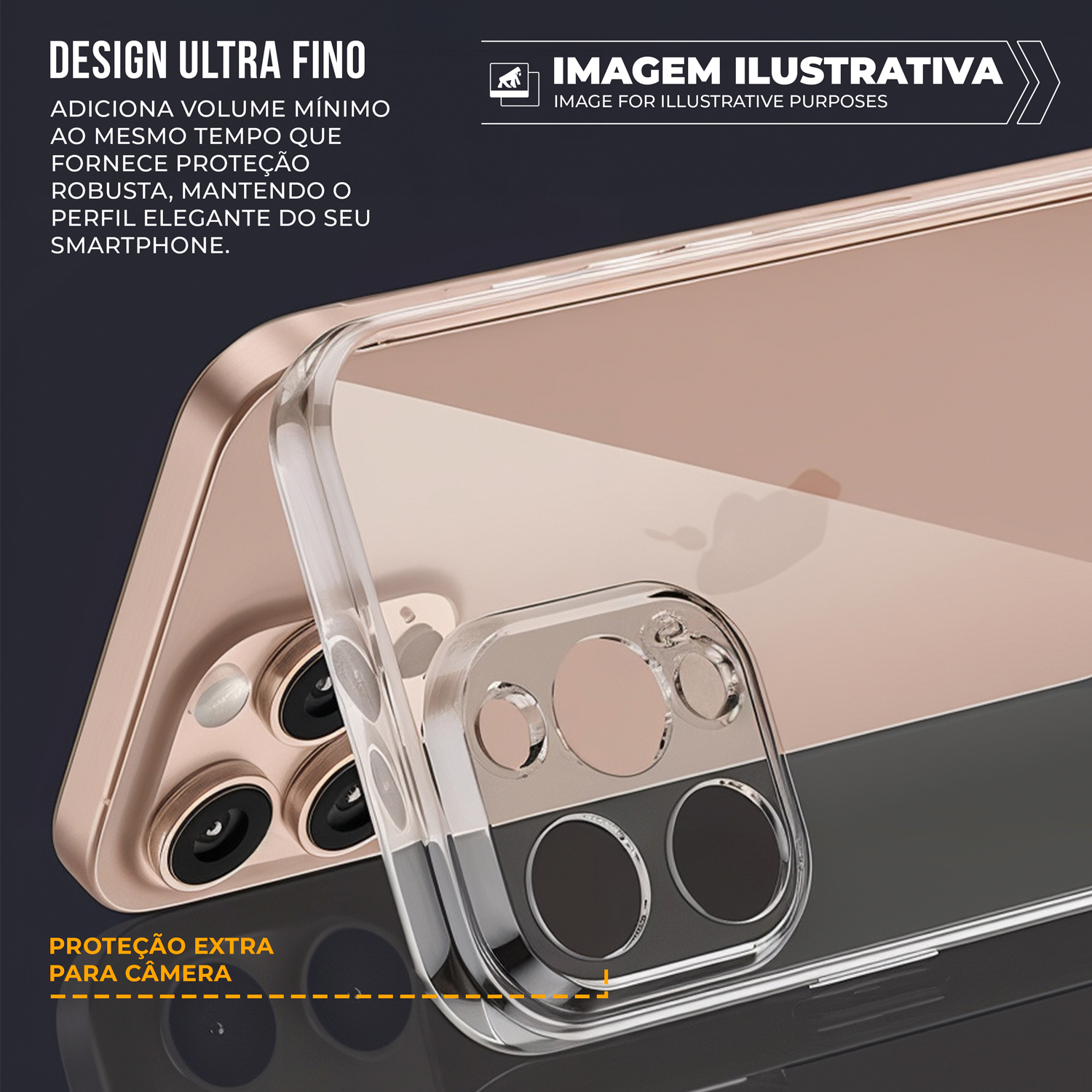 Capa Crystal Slim - NÃO AMARELA - Gshield