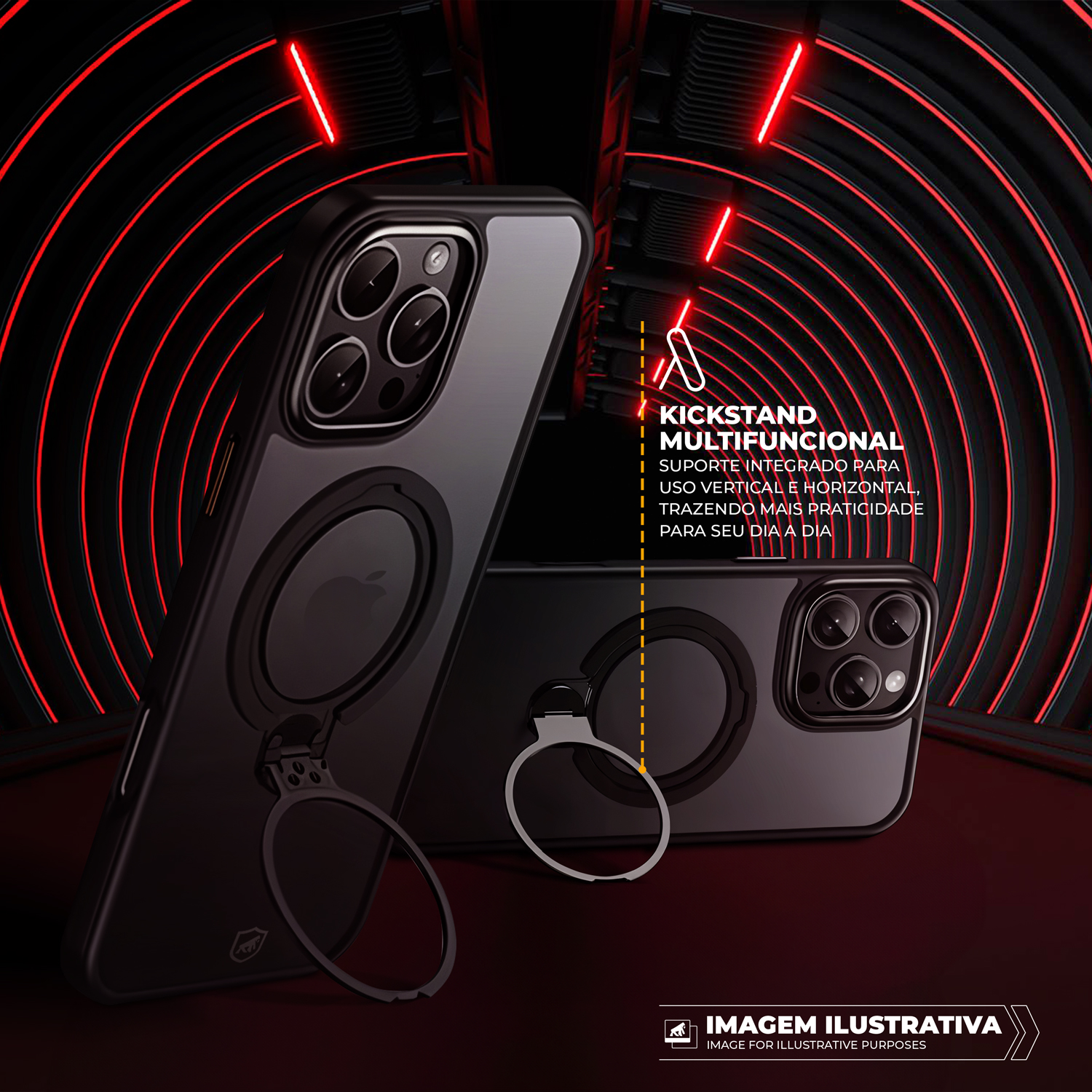 Capa para iPhone 16 - Dual Ring Pro - Gshield