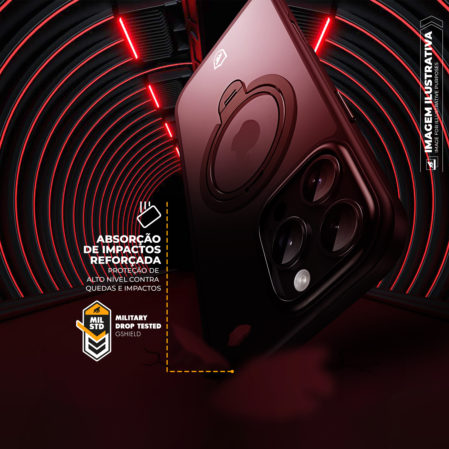 Capa para iPhone 16 - Dual Ring Pro - Gshield