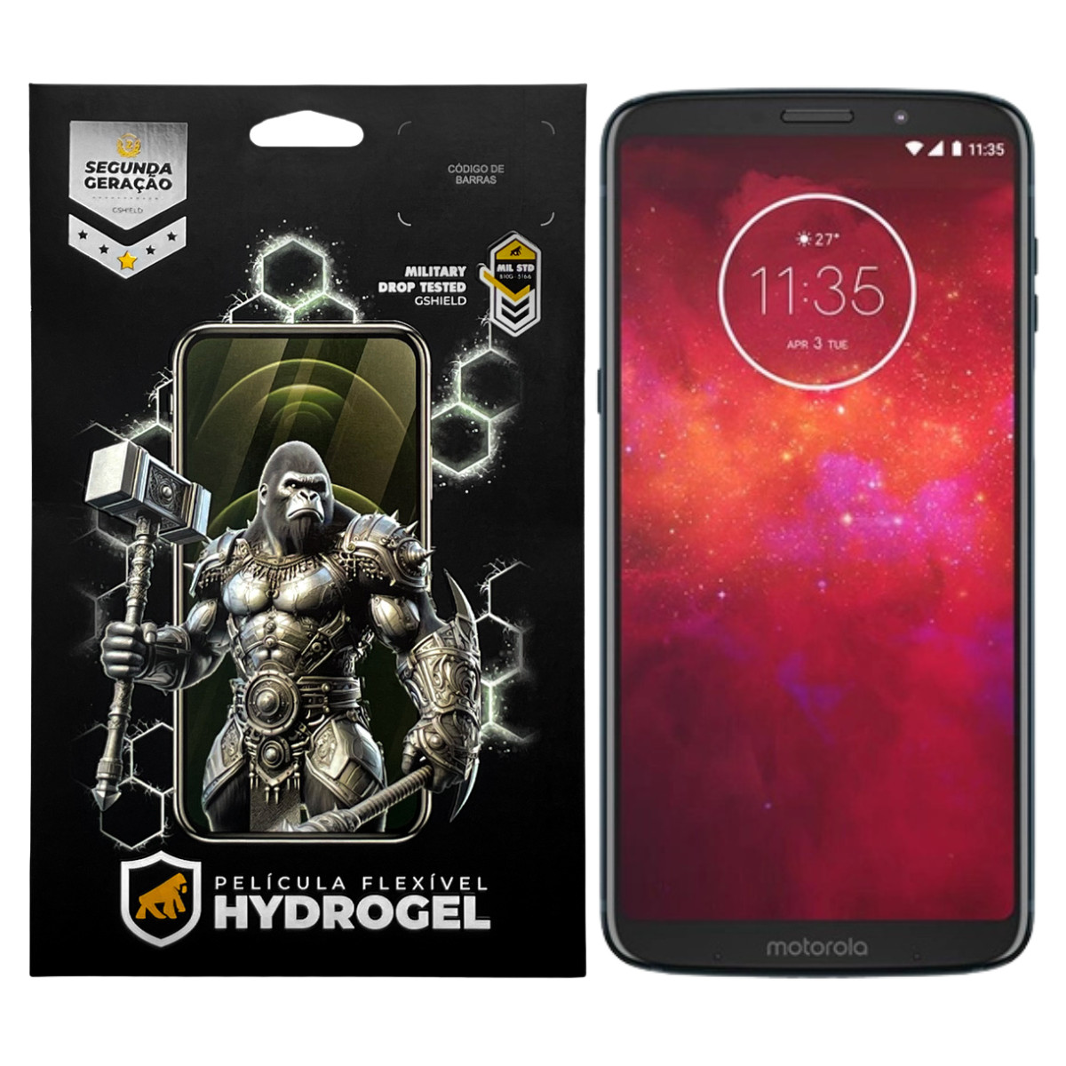 Película para  Motorola Moto Z3 Play - Hydrogel Gamer Fosca - Gshield