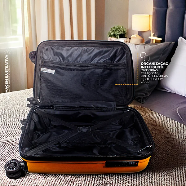 Kit Mala de Bordo para Viagem + Mochila Executiva Dual Shock - Gshield